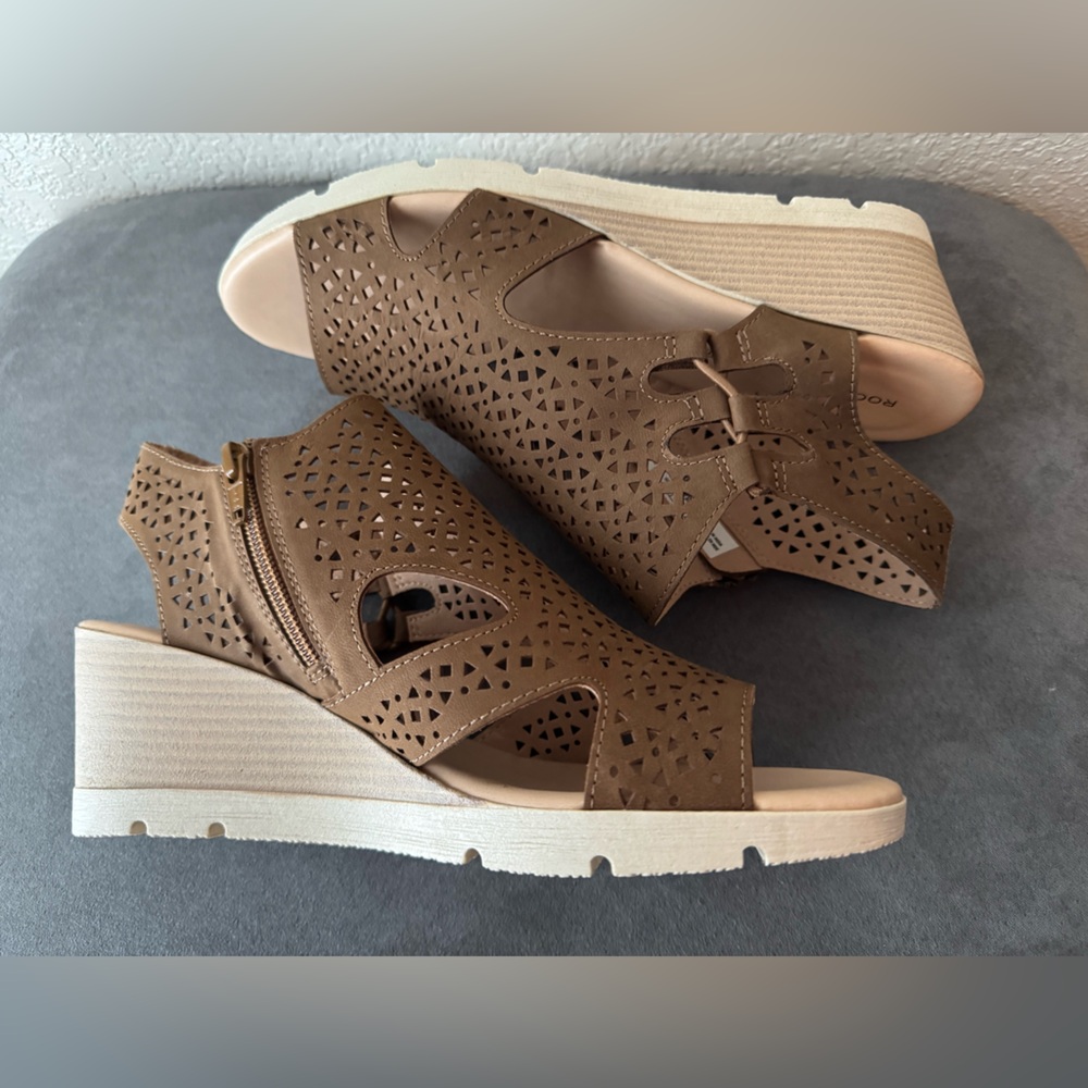 Rockport Brown Wedges Size 9.5 NWOT - Picture 6 of 8